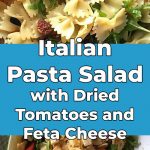 Italian Pasta Salad with Dried Tomatoes and Feta Cheese