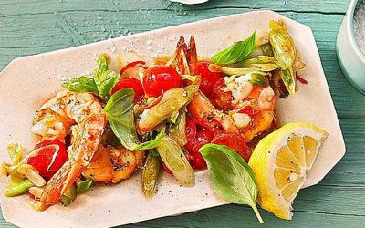 Healthy Pan-Grilled Barbecue Shrimp