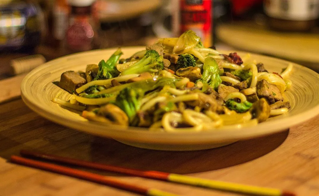 Fried Udon noodles